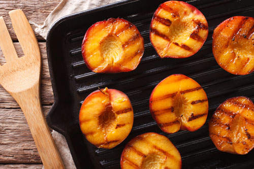 Grilled peaches