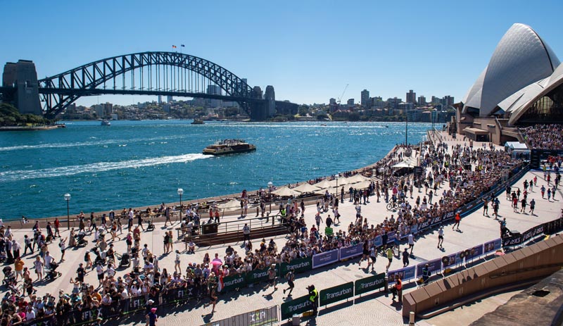 Sydney marathon harbour landscape