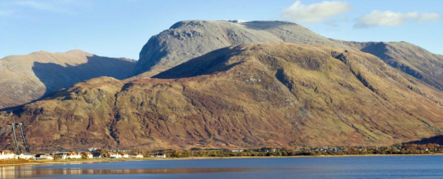 Ben Nevis landscape with mountain and lake