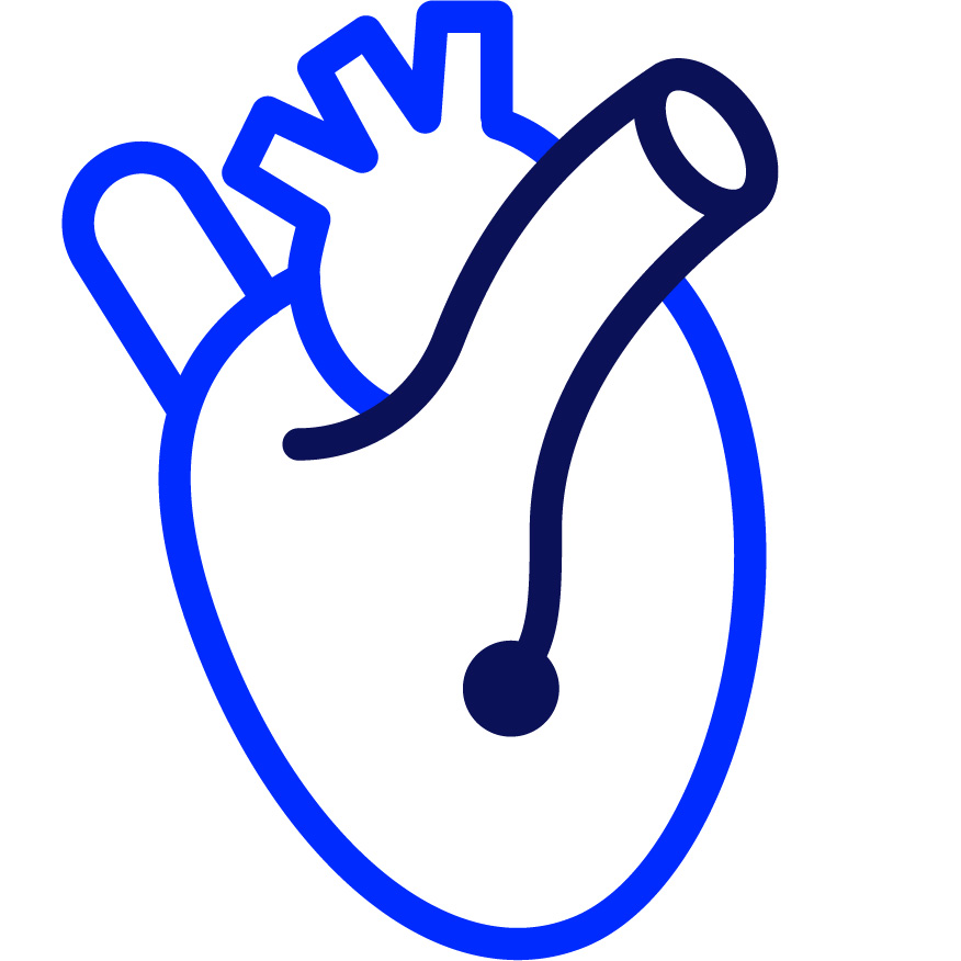 Blue heart iconography