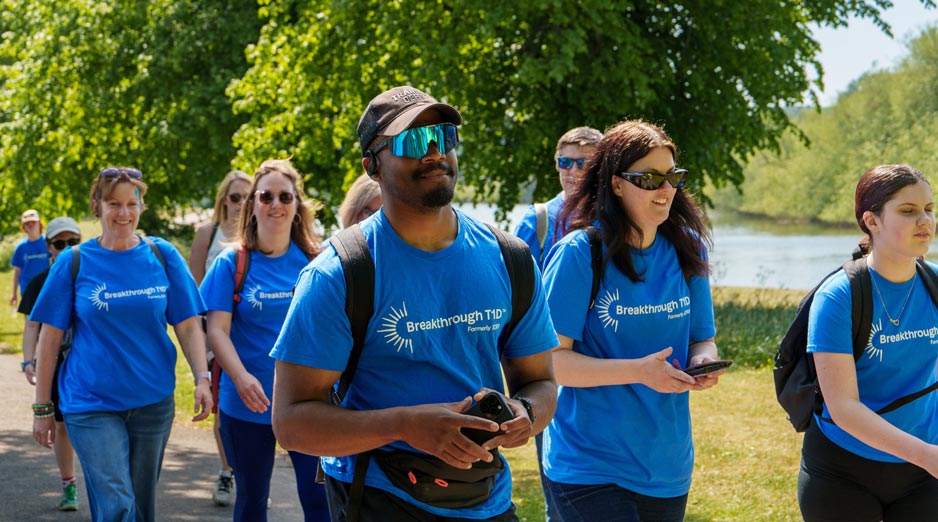 Several walkers in Breakthrough T1D One Walk Nottingham raising money for people with type 1 diabetes.