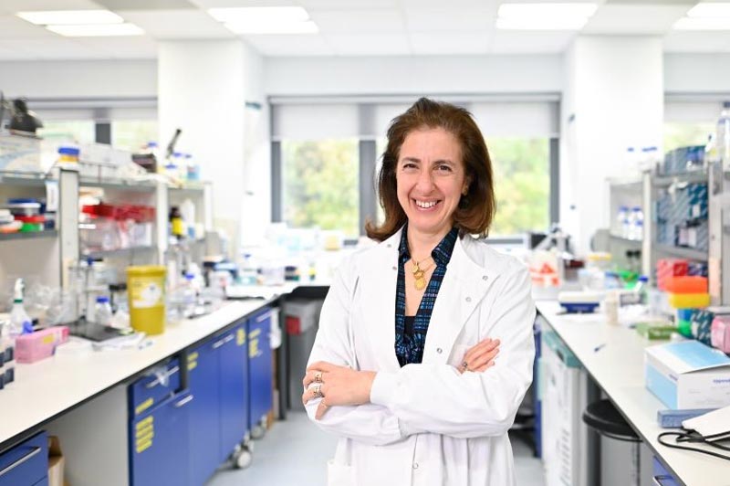 Professor Shareen Forbes in the laboratory smiling