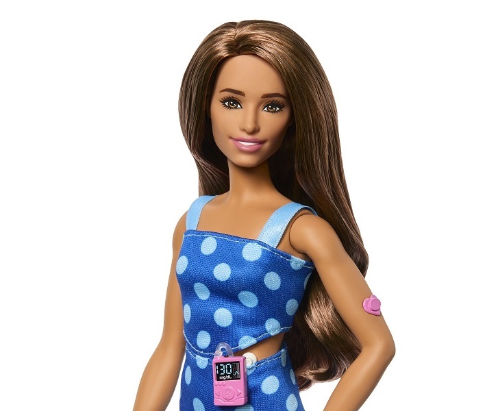 Barbie with type 1 diabetes close up