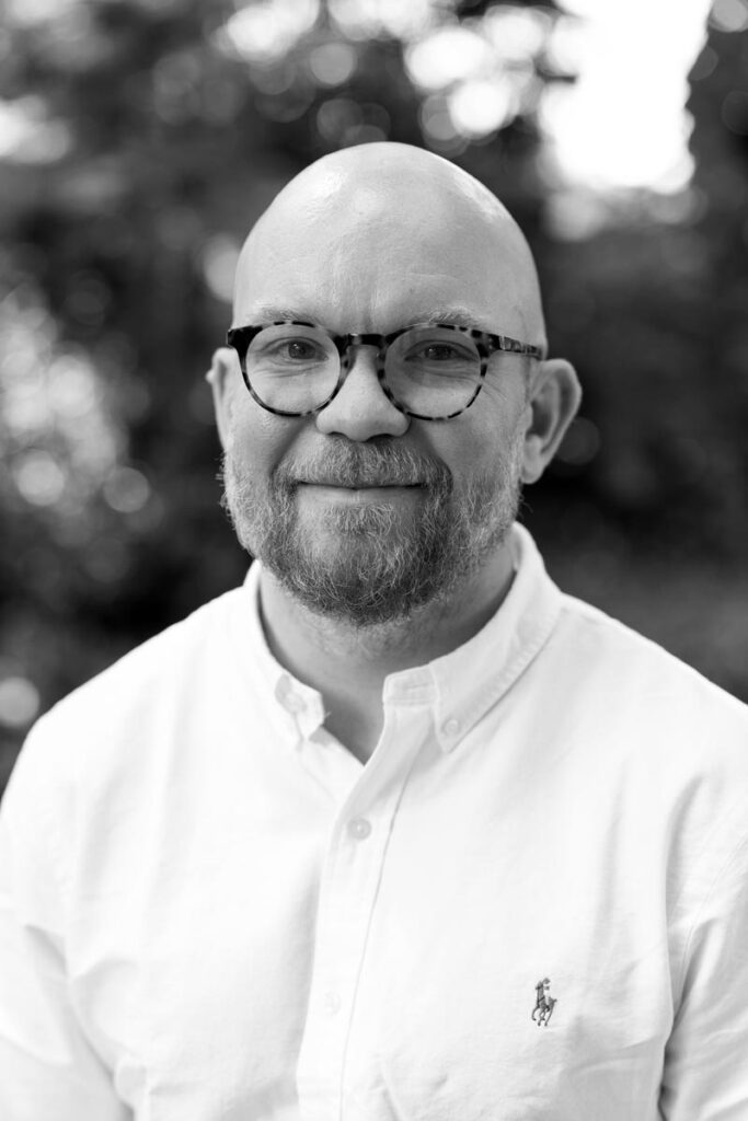 David Bruce portrait in black and white