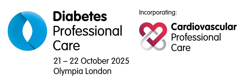 Diabetes Professional Care and Cardiovascular Professional Care event logos, 21-22 October 2025, Olympia, London