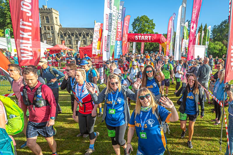 Walkers at Bath 50 Ultra Challenge start line