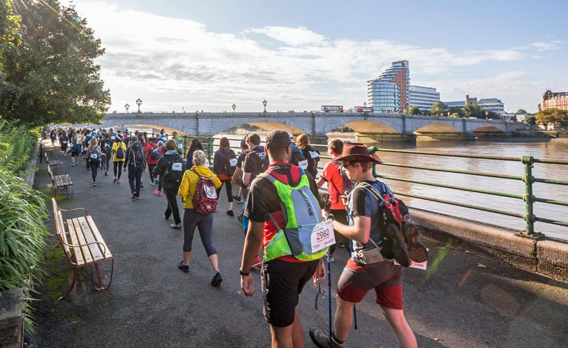 Thames Path Ultra Challenge walkers.