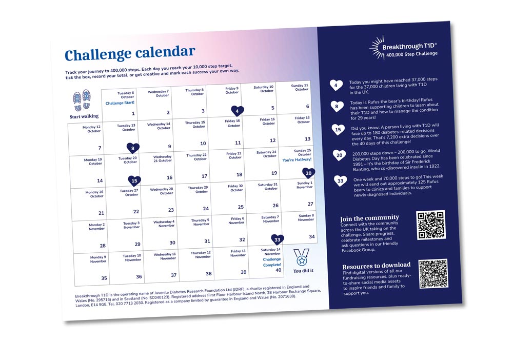 400,000 Step Challenge calendar 2026 preview