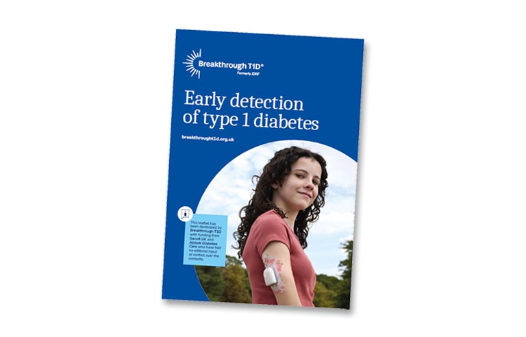 Early detection of type 1 diabetes leaflet resource by Breakthrough T1D