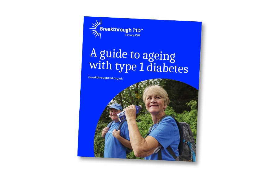 A guide to ageing with type 1 diabetes leaflet front cover thumbnail